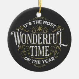 Het is de mooiste tijd van het jaar keramisch ornament