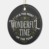 Het is de mooiste tijd van het jaar keramisch ornament (Links)