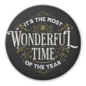 Het is de mooiste tijd van het jaar keramische knop (Voorkant)