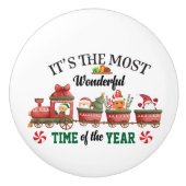 Het is de mooiste tijd van het jaar keramische knop (Voorkant)