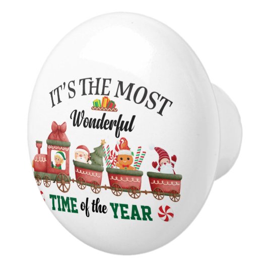 Het is de mooiste tijd van het jaar keramische knop (Rechts)