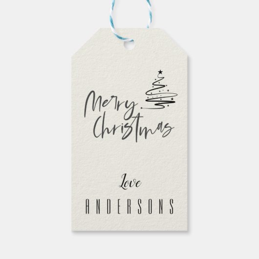 Het is de mooiste tijd van het jaar Kerstmis Cadeaulabel (Achterkant)