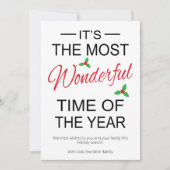 Het is de mooiste tijd van het jaar Kerstmis Feestdagenkaart (Voorkant)