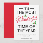 Het is de mooiste tijd van het jaar Kerstmis Feestdagenkaart (Voorkant / Achterkant)