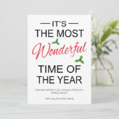 Het is de mooiste tijd van het jaar Kerstmis Feestdagenkaart (Staand voorkant)