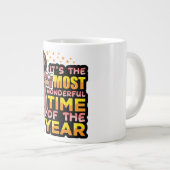Het is de mooiste tijd van het jaar Kerstmis Grote Koffiekop (Voorkant rechts)