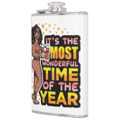 Het is de mooiste tijd van het jaar Kerstmis Heupfles (Links)