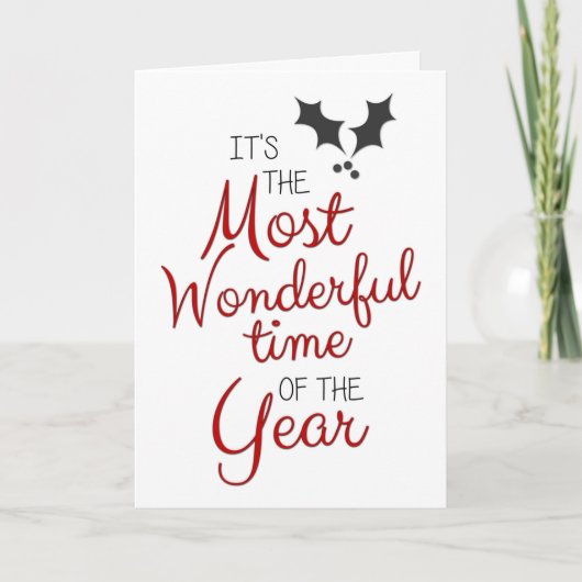 Het is de mooiste tijd van het jaar Kerstmis Kaart (Voorkant)