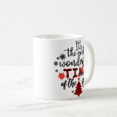 Het is de mooiste tijd van het jaar Kerstmis Koffiemok (Voorkant rechts)