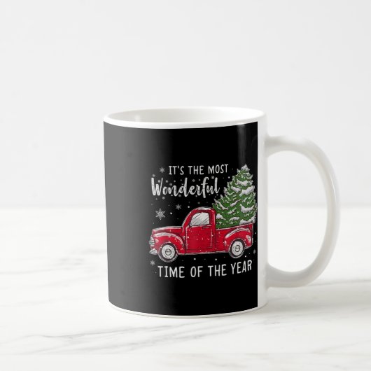 Het is de mooiste tijd van het jaar kerstmis koffiemok (Rechts)