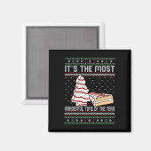 Het is de mooiste tijd van het jaar kerstmis magneet (Voorkant / Achterkant)