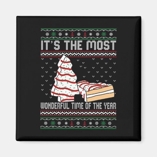 Het is de mooiste tijd van het jaar kerstmis magneet (Voorkant)