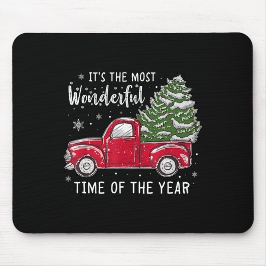 Het is de mooiste tijd van het jaar kerstmis muismat (Voorkant)