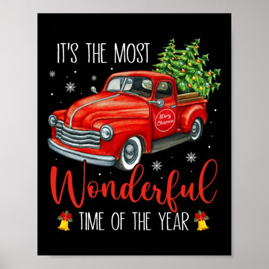 Het is de mooiste tijd van het jaar kerstmis poster (Voorkant)
