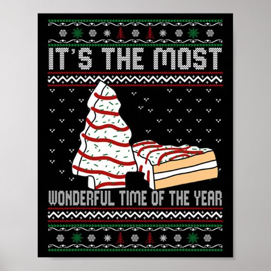 Het is de mooiste tijd van het jaar kerstmis poster (Voorkant)