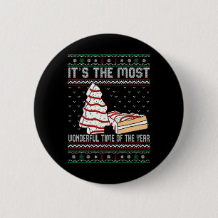 Het is de mooiste tijd van het jaar kerstmis ronde button 5,7 cm