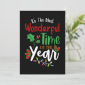 Het is de mooiste tijd van het jaar kerstmis save the date (Staand voorkant)