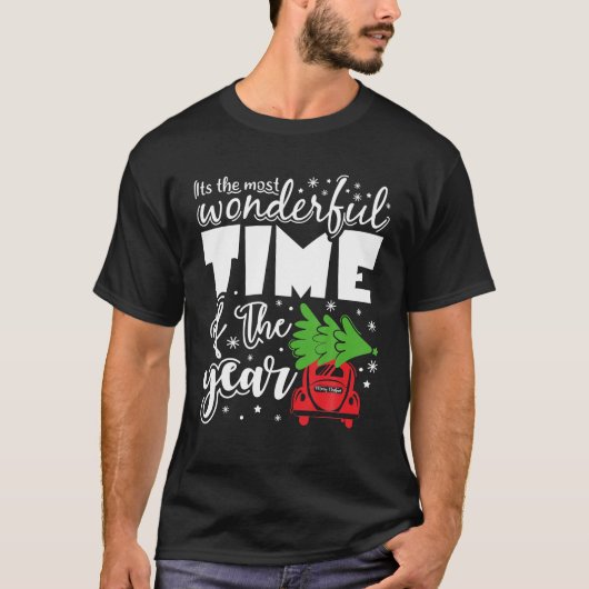 Het is de mooiste tijd van het jaar Kerstmis T-shirt (Voorkant)