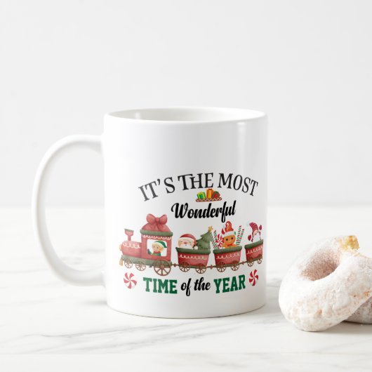 Het is de mooiste tijd van het jaar koffiemok (Met donut)
