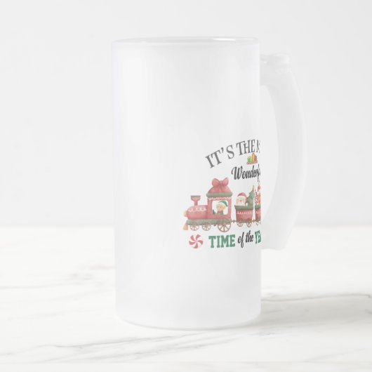 Het is de mooiste tijd van het jaar matglas bierpul (Voorkant rechts)