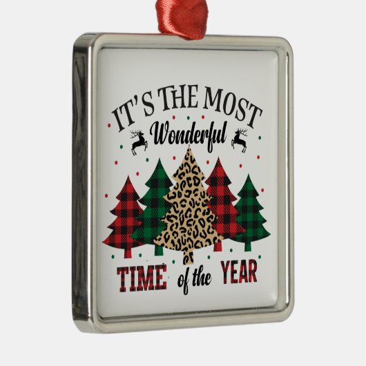 Het is de mooiste tijd van het jaar metalen ornament (Rechts)