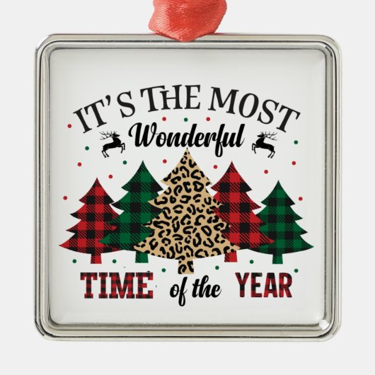 Het is de mooiste tijd van het jaar metalen ornament (Voorkant)