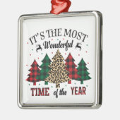 Het is de mooiste tijd van het jaar metalen ornament (Links)