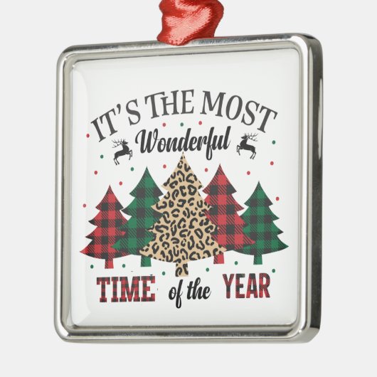 Het is de mooiste tijd van het jaar metalen ornament (Links)