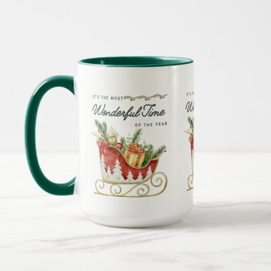 Het is de mooiste tijd van het jaar mok (Links)