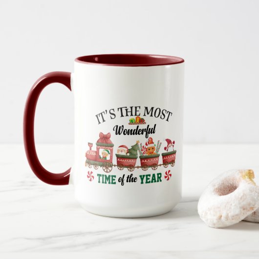 Het is de mooiste tijd van het jaar mok (Met donut)