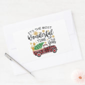 Het is de mooiste tijd van het jaar rechthoekige sticker (Envelop)