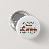 Het is de mooiste tijd van het jaar ronde button 3,2 cm (Voorkant /achterkant)
