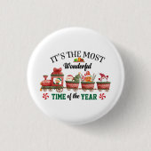 Het is de mooiste tijd van het jaar ronde button 3,2 cm (Voorkant)