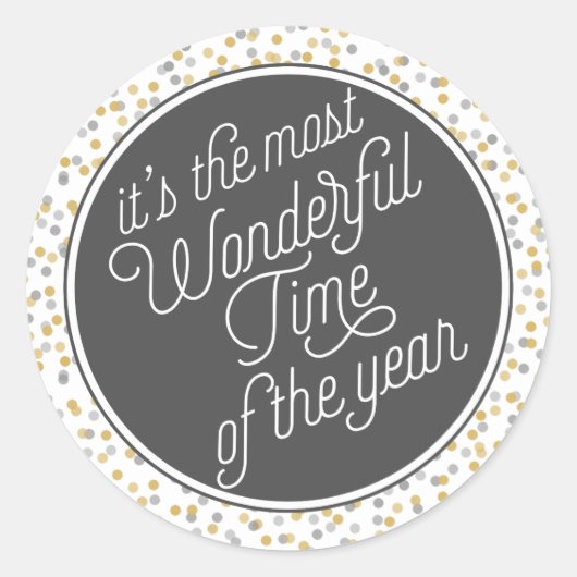 Het is de mooiste tijd van het jaar ronde sticker (Voorkant)