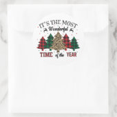 Het is de mooiste tijd van het jaar ronde sticker (Tas)
