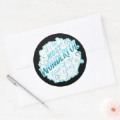 Het is de mooiste tijd van het Jaar Ronde Sticker (Envelop)