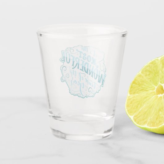 Het is de mooiste tijd van het Jaar Shot Glas (Achterkant)