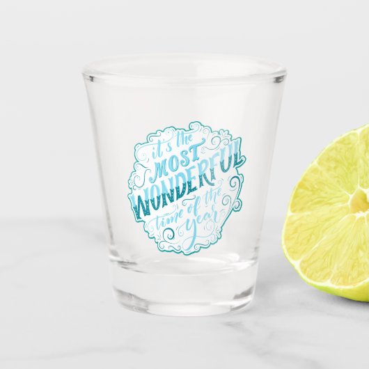 Het is de mooiste tijd van het Jaar Shot Glas (Voorkant)