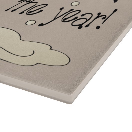 Het is de mooiste tijd van het jaar sneeuwman snijplank (Hoek)