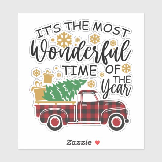 Het is de mooiste tijd van het jaar sticker (Vel)