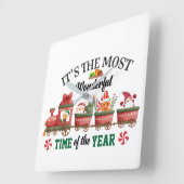 Het is de mooiste tijd van het jaar vierkante klok (Hoek)