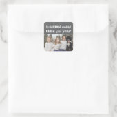 Het is de mooiste tijd van het jaar! vierkante sticker (Tas)