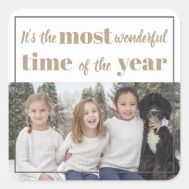 Het is de mooiste tijd van het jaar! vierkante sticker