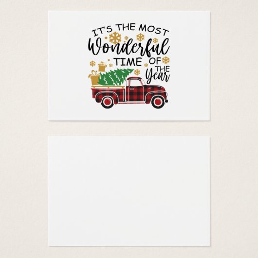 Het is de mooiste tijd van het jaar visitekaartje (Voorkant /achterkant)