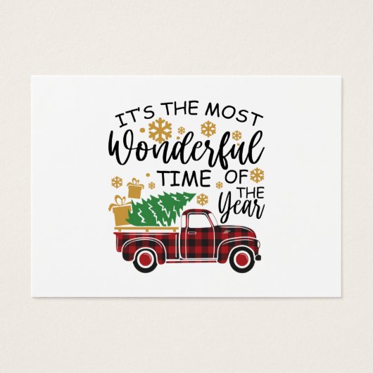 Het is de mooiste tijd van het jaar visitekaartje (Voorkant)