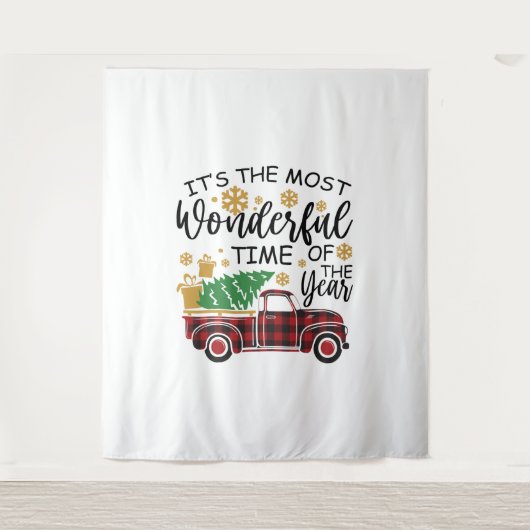 Het is de mooiste tijd van het jaar wandkleed (Voorkant)