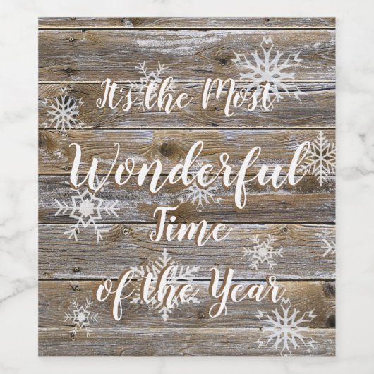 Het is de mooiste tijd van het Jaar Wijn Etiket (Enkel label)