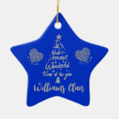 Het is de mooiste tijd van het jaar | Zilver Keramisch Ornament (Voorkant)