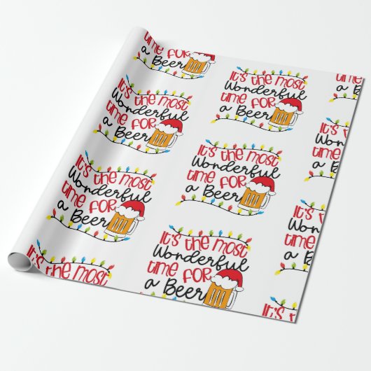 Het is de mooiste tijd voor een BIER Cadeaupapier (Uitgerold)