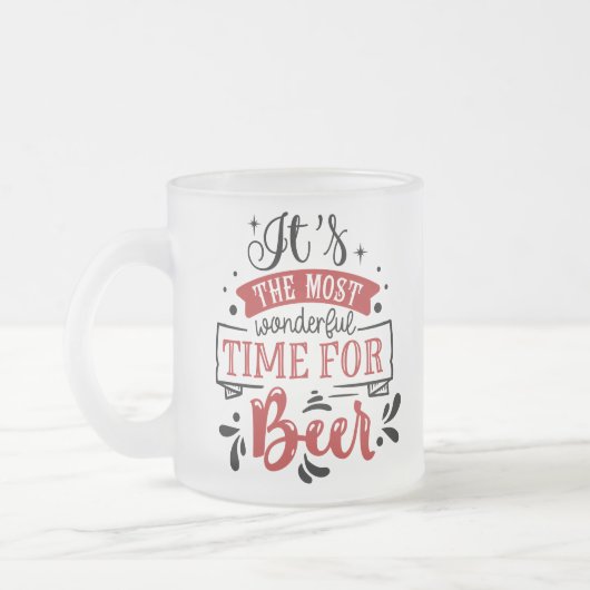 Het is de mooiste tijd voor een bier matglas koffiemok (Links)